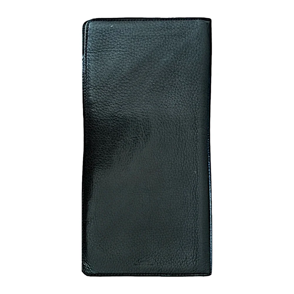Motorola Vintage Black Leather Travel Document Holder Organizer Wallet Case Rare